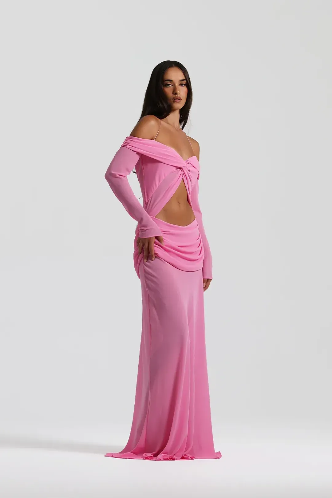 Natalie Rolt Emily Gown Candy Pink Size 2 - AUS 10  for rent on The Volte - main image