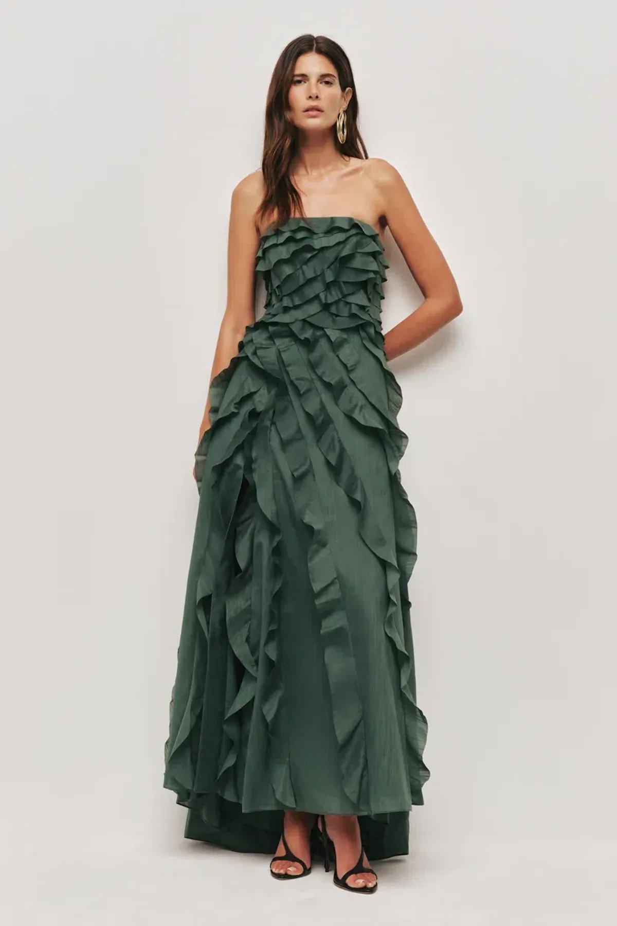 Aje Allairie Gown in Forest Green Size 8 for rent on The Volte - main image