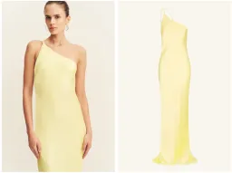 Size 10- La Lune One Shoulder Cowl Back Maxi Dress  Lemon  Dresses  Shona Joy for rent on The Volte - image 3