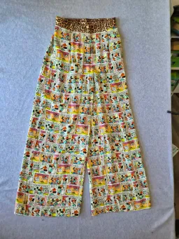 Camilla x Disney Silk Mickey Comic Strip Wide Leg Pants ONLY size S for rent on The Volte - image 3