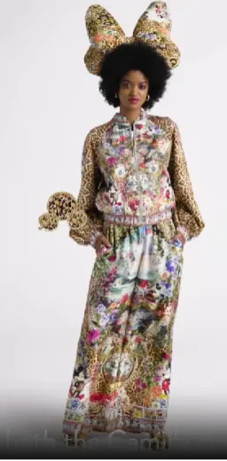 Camilla x Disney Mickey Takes A Trip Silk Wide Leg Pants Size S for rent on The Volte - image 1