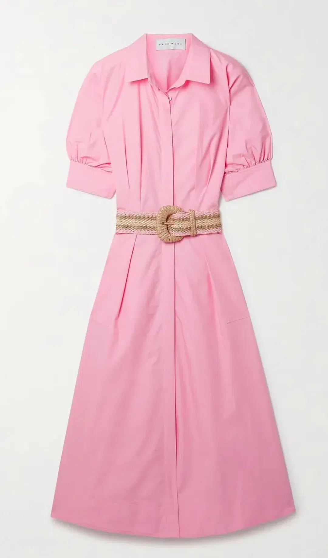 Rebecca Vallance Sommer Pink Midi Dress – Size 10 for rent on The Volte - main image