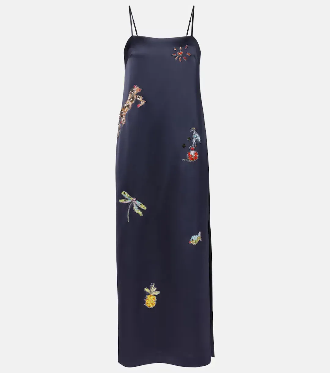 ALEMAIS Fontaine Slip Midi Dress Navy Size 8 AU for rent on The Volte - main image