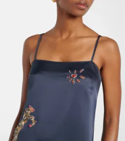 ALEMAIS Fontaine Slip Midi Dress Navy Size 8 AU for rent on The Volte - image 3