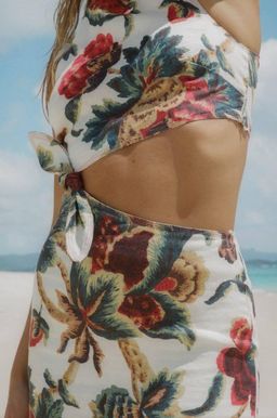 Sir The Label Ambroise Knot Midi Dress Floral | AU 8 for rent on The Volte - image 3