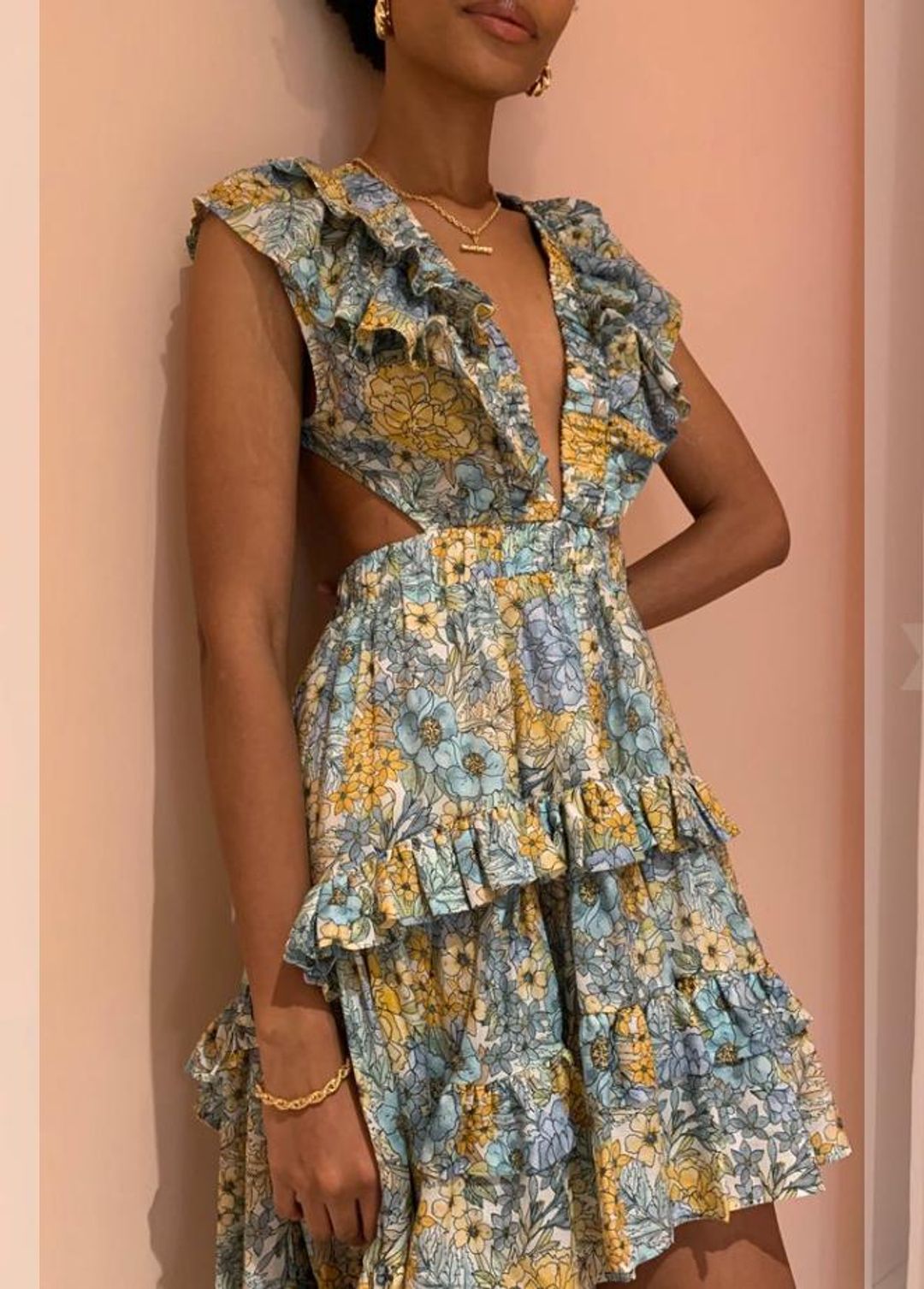 Magali Pascal Botanic Dress in Eden Print for rent on The Volte - main image