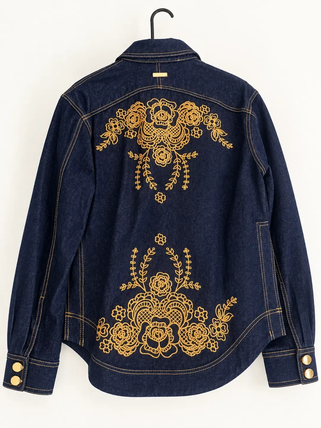 AJE Embroidered Denim Set | Skirt 10, Top 6 for rent on The Volte - main image