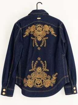 AJE Embroidered Denim Set | Skirt 10, Top 6 for rent on The Volte - image 7