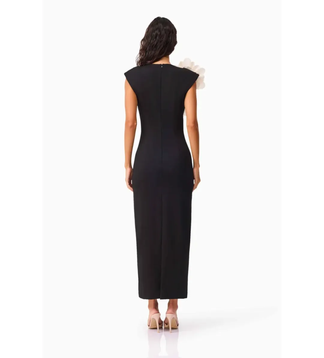 Elliatt Zahara V-Neck Gown in Black Size L/AU12 for rent on The Volte - main image