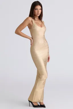 House of CB The OG Bandage Maxi Dress in Gold Size S / AU 8 for rent on The Volte - image 2