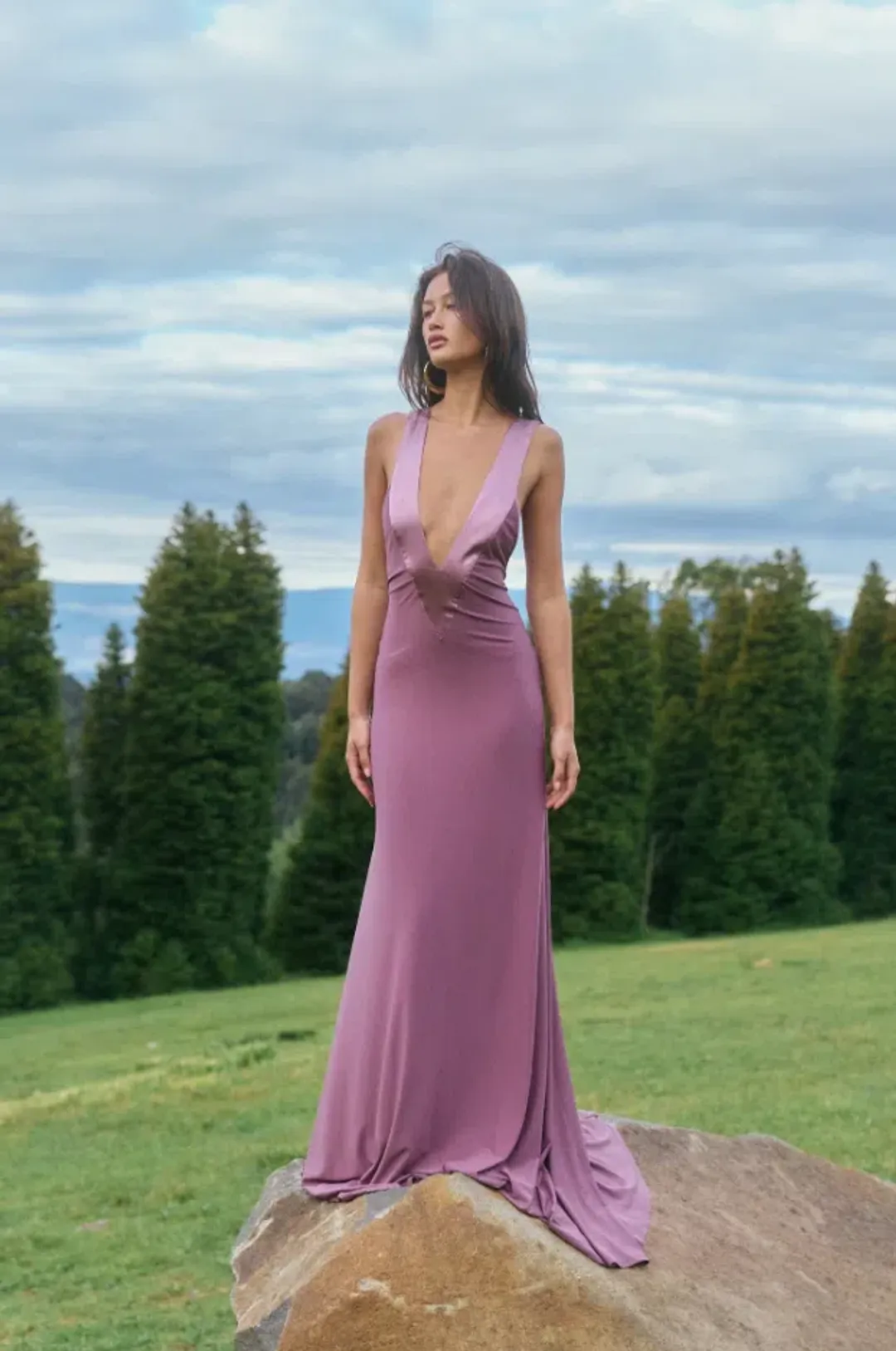 Ance Gria Rosa Gown Mauve Size 6 for rent on The Volte - main image