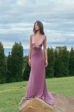 Ance Gria Rosa Gown Mauve Size 6 for rent on The Volte - image 2
