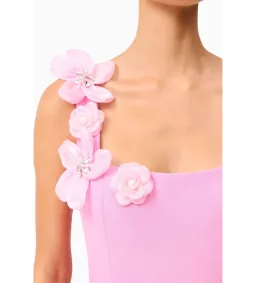 Elliatt Chantelle 3D Midi Dress in Pink Size 8/AU 8 for rent on The Volte - image 5