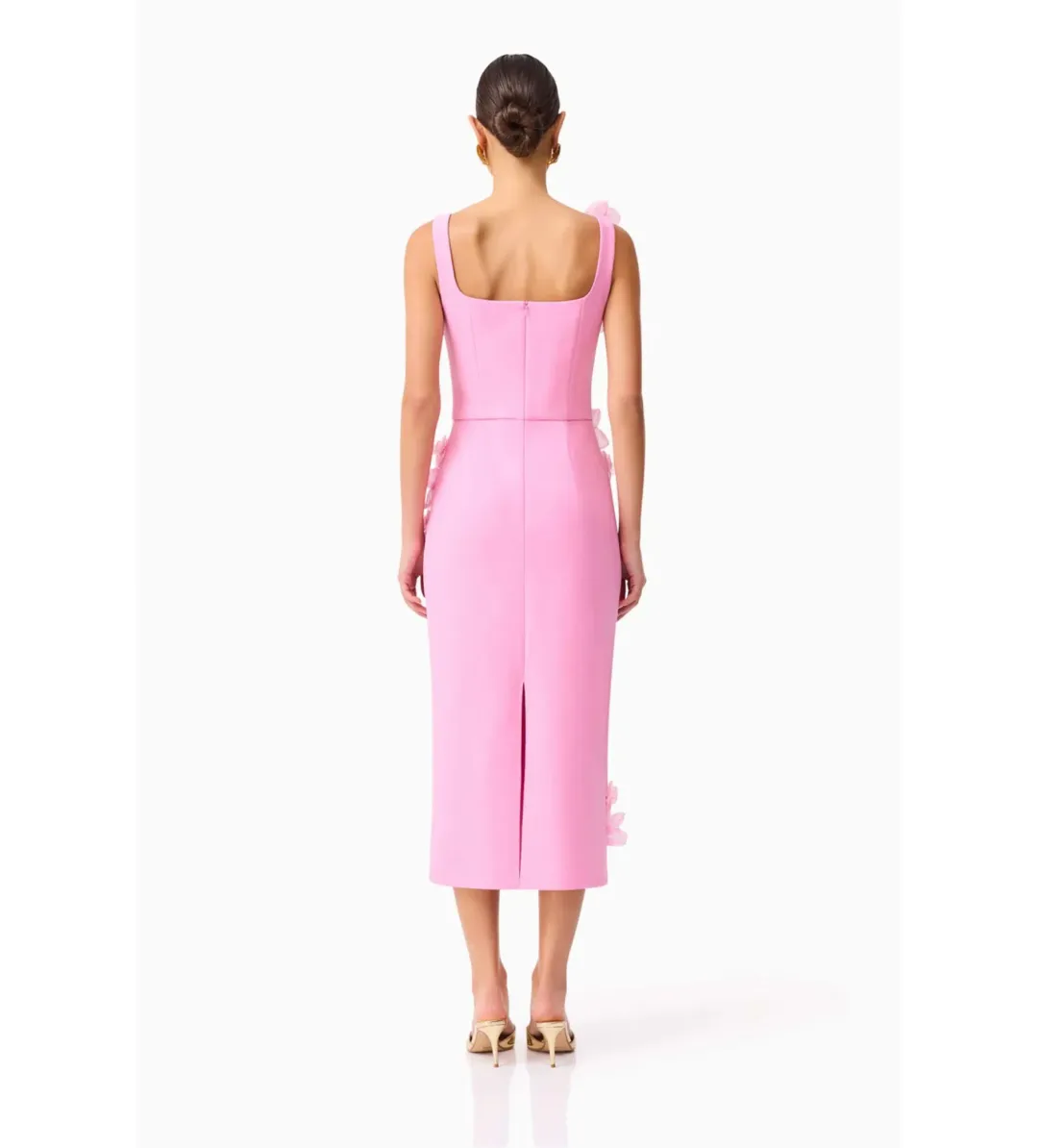 Elliatt Chantelle 3D Midi Dress in Pink Size 8/AU 8 for rent on The Volte - main image