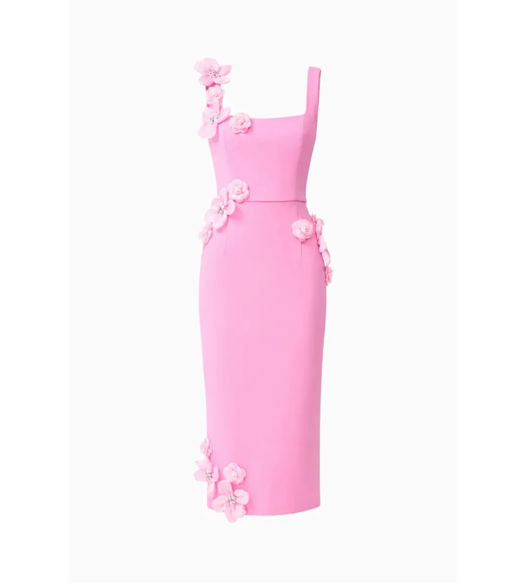 Elliatt Chantelle 3D Midi Dress in Pink Size 8/AU 8 for rent on The Volte - main image