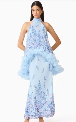 Elliatt Tulsia Floral Dress Blue- 14 for rent on The Volte - image 1