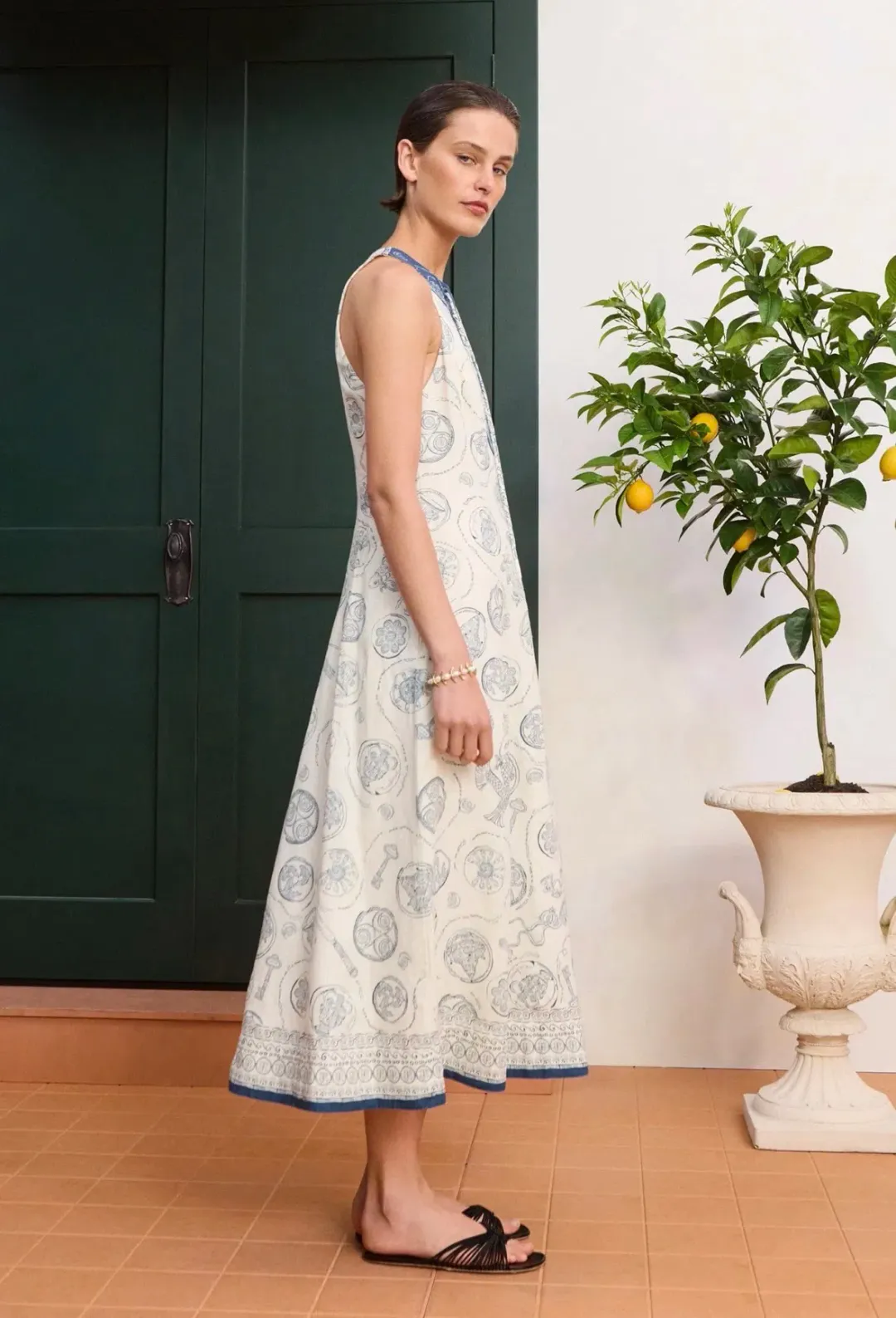 Alemais Lucky Lace Up Midi Dress size 8 for rent on The Volte - main image