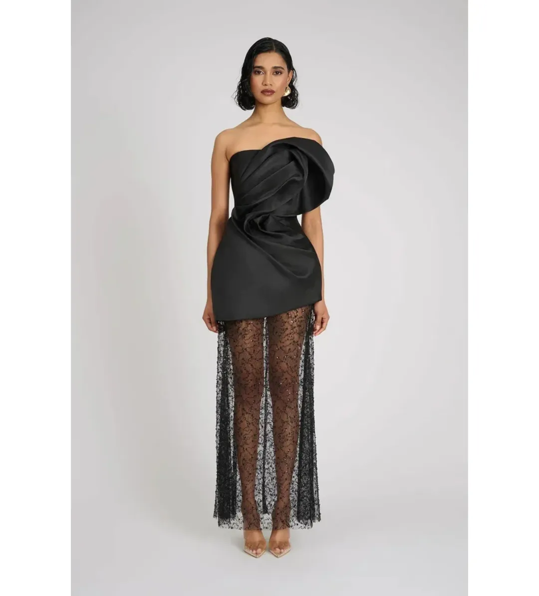 Eliya The Label Adalina Maxi Dress Black Size 12 for rent on The Volte - main image