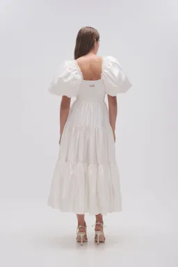 AJE Casa Puff Sleeve Midi Dress size 14 for rent on The Volte - image 2