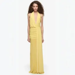 Bec & Bridge Cassis  Drape Dress In Yellow Size 8 for rent on The Volte - image 1