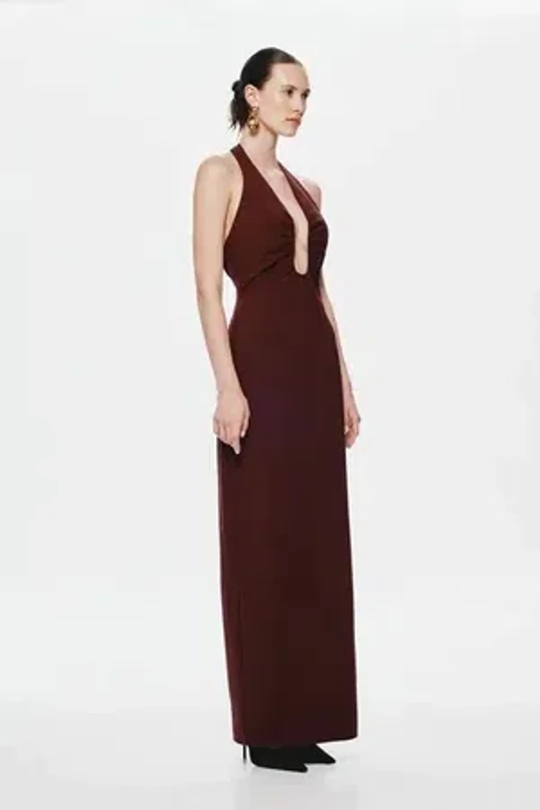 Misha - Alusia Maxi Dress - Red Wine - Size 10 for rent on The Volte - main image