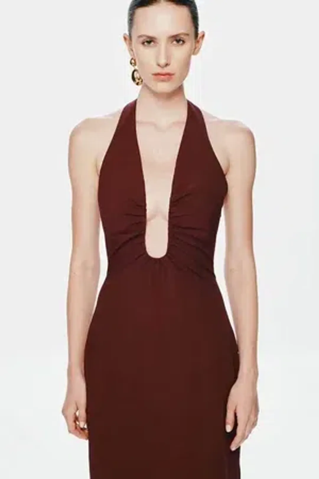 Misha - Alusia Maxi Dress - Red Wine - Size 10 for rent on The Volte - main image
