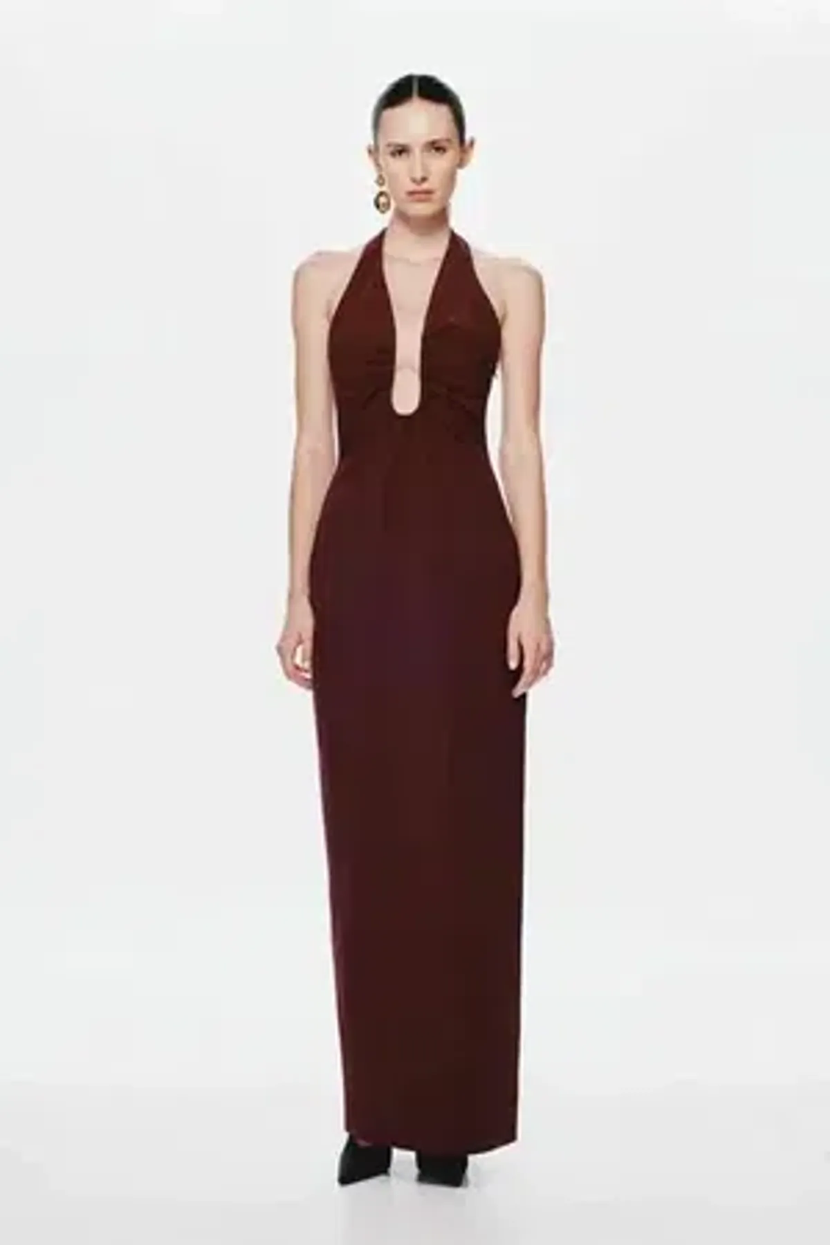 Misha - Alusia Maxi Dress - Red Wine - Size 10 for rent on The Volte - main image