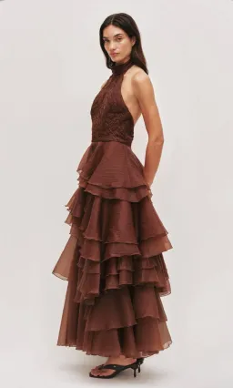 AJE - Fayette Gown in Dark Chocolate Size 6 for rent on The Volte - image 3