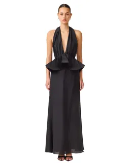 Elliatt Fiorina Halter Peplum Maxi Gown Black Size M / AU 10 for rent on The Volte - image 1