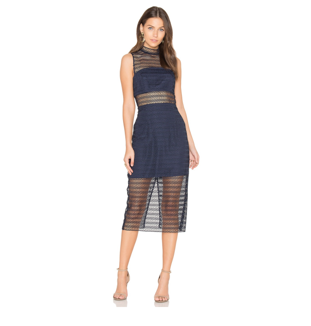 Keepsake All Night Midi Dress for rent on The Volte - main image