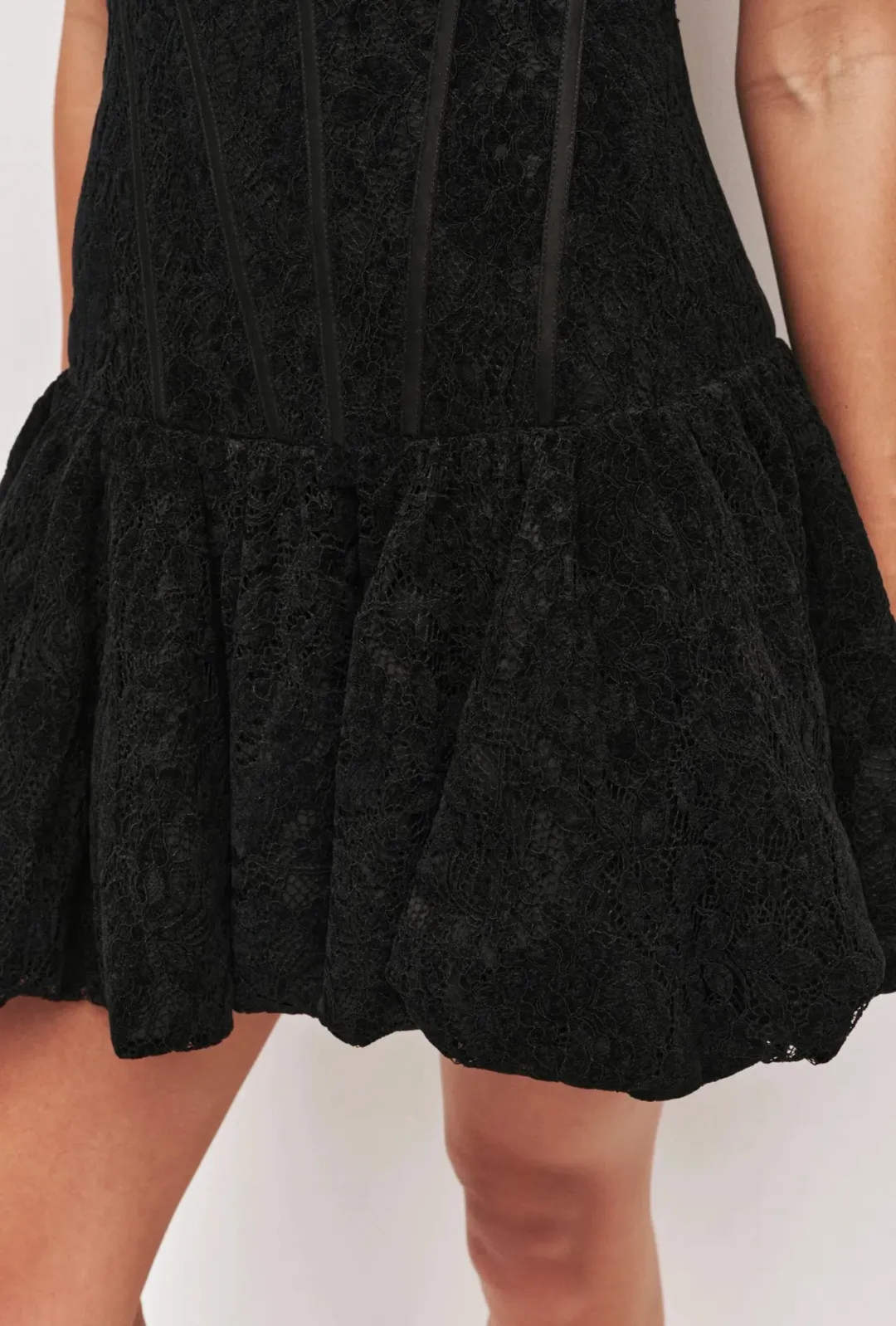 Aje Florence Black Mini Dress size 10 for rent on The Volte - main image