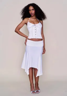 Danielle Guizo Marini & Soffiano Skirt Size S in White for rent on The Volte - image 1