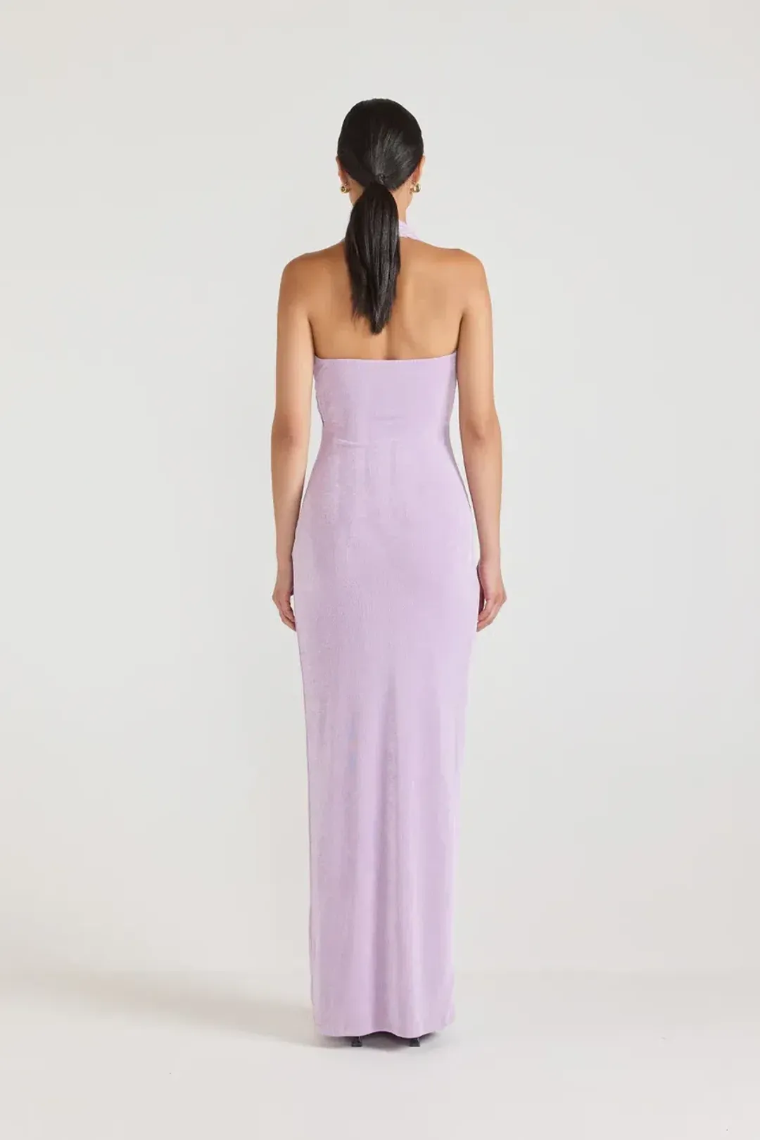 TOJHÀ Tamsin Halter Maxi Dress | Cherry Liqueur | Size 6 AU for rent on The Volte - main image
