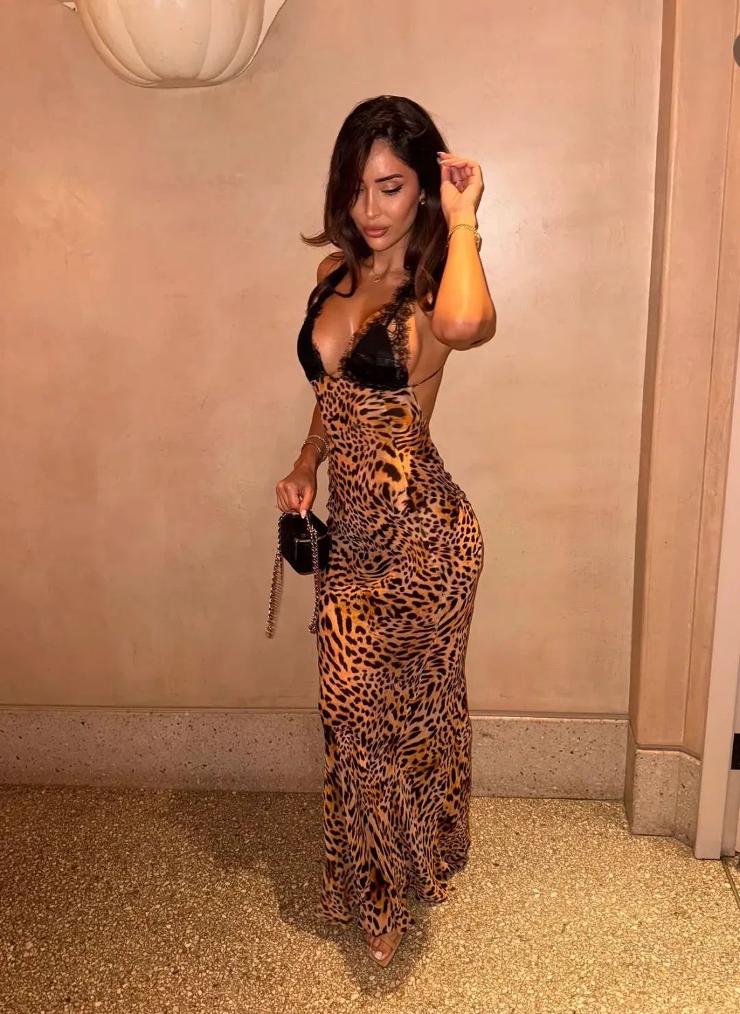 Rat & Boa Akima leopard slip dress size 8 for rent on The Volte - main image