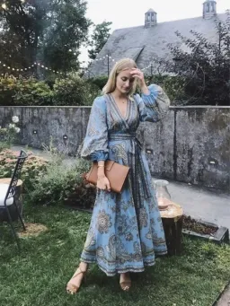 Zimmermann Fiesta Paisley Wrap Long Dress Size 1 / AU 10 for rent on The Volte - image 2