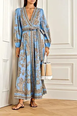 Zimmermann Fiesta Paisley Wrap Long Dress Size 1 / AU 10 for rent on The Volte - image 3