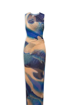SCANLAN THEODORE ITALIAN WATERCOLOUR PRINT DRESS BLUE SIZE 10 / M for rent on The Volte - image 2