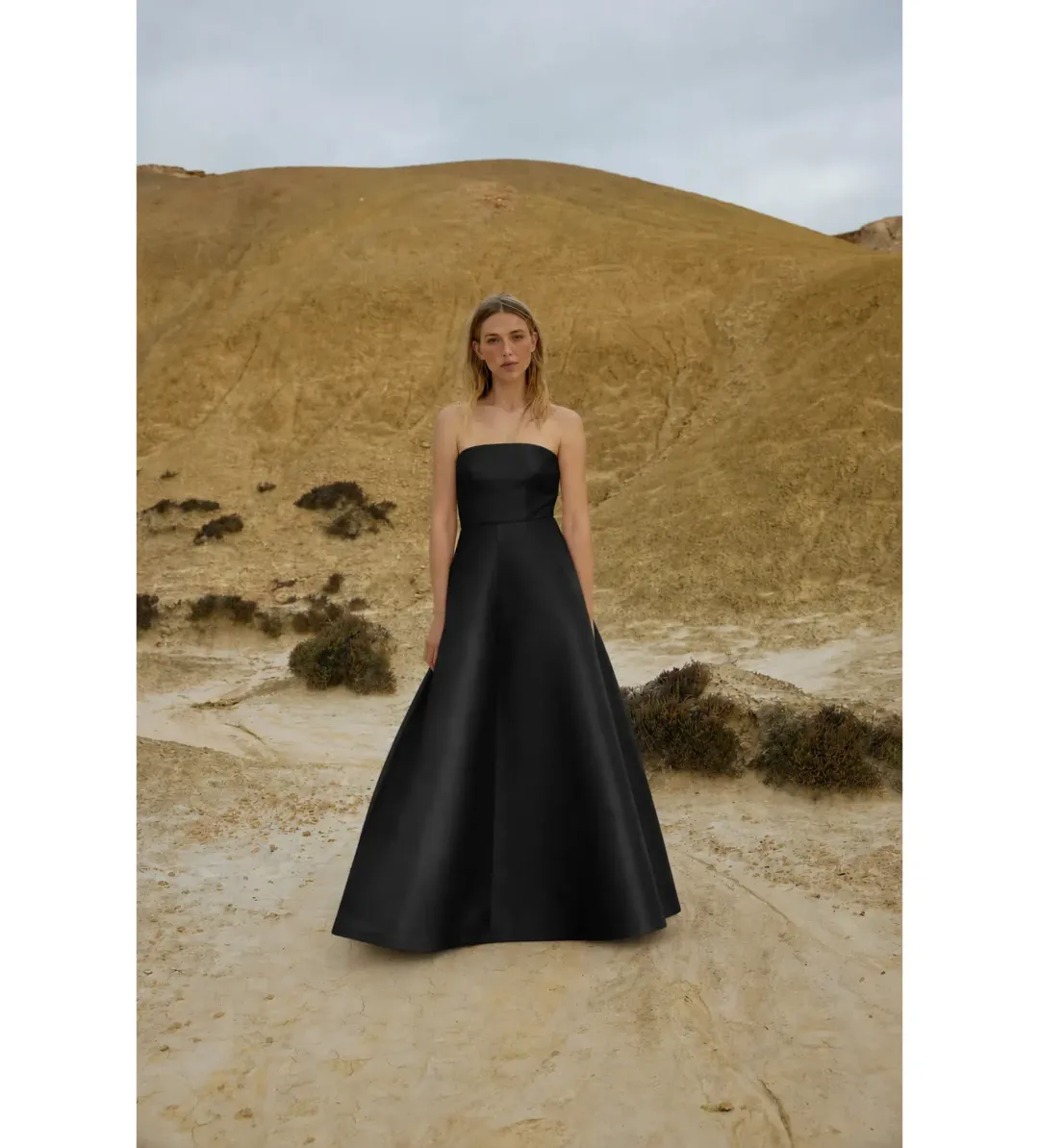 Aston Studio Audrey Gown in Nero Size AU8 for rent on The Volte - main image