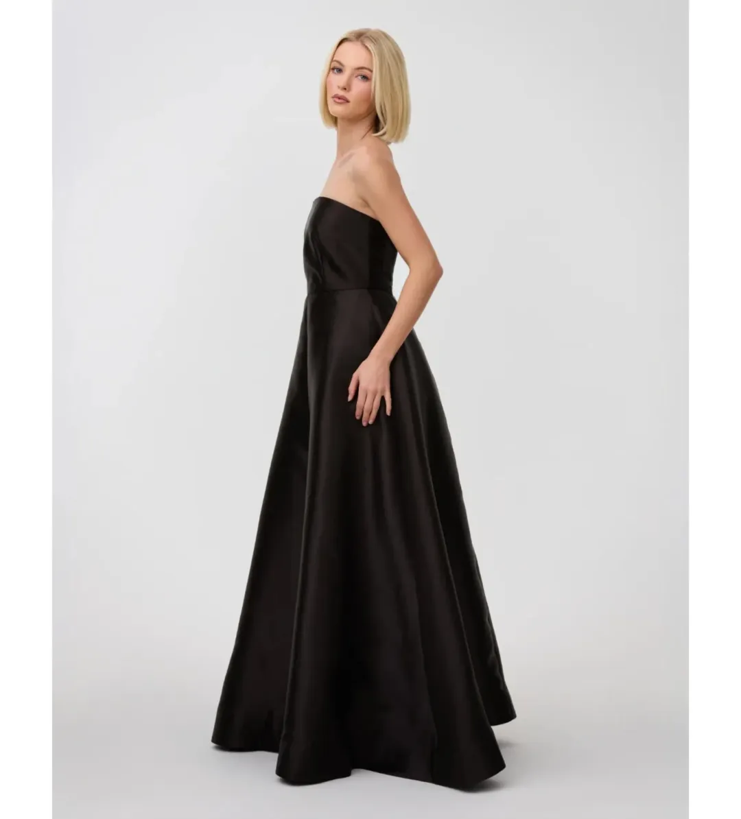 Aston Studio Audrey Gown in Nero Size AU8 for rent on The Volte - main image
