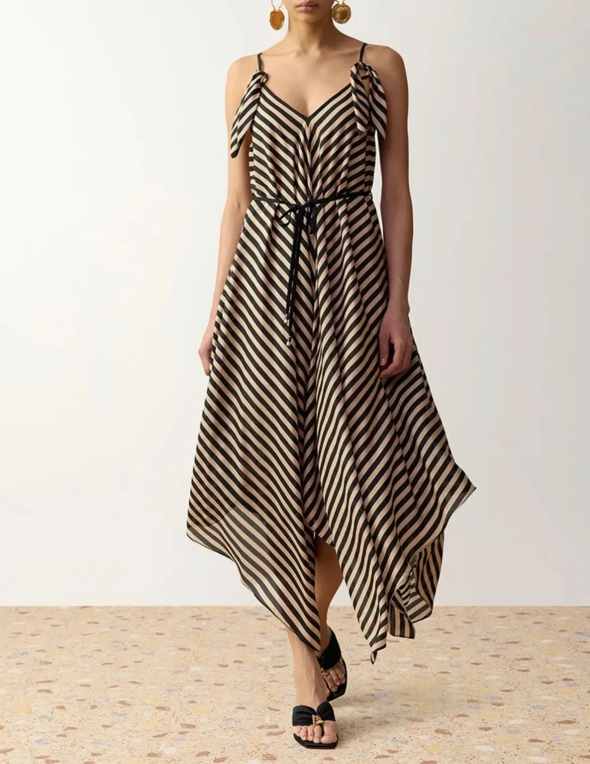 Zimmermann FAIRLIGHT SCARF HEM MIDI DRESS - size 1 for rent on The Volte - main image