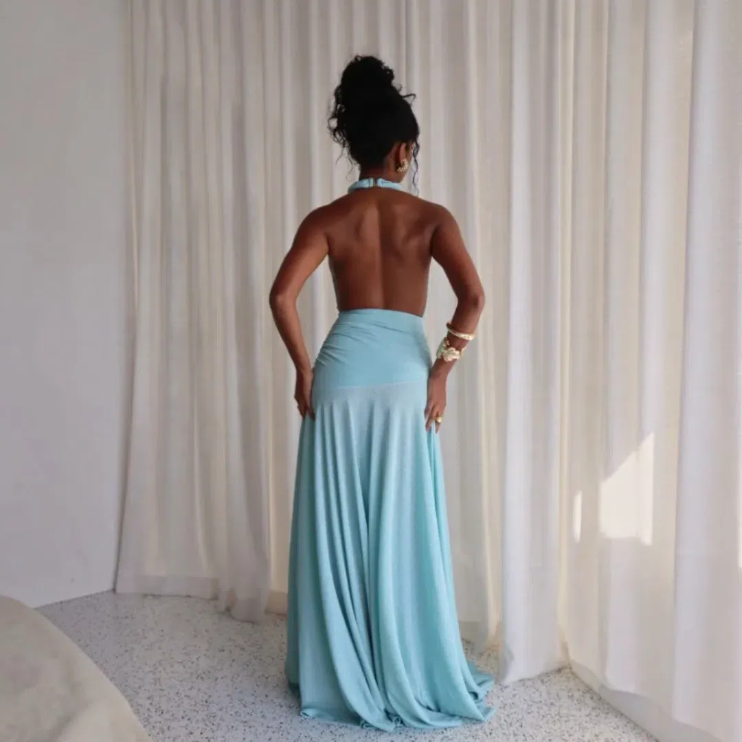 Deconduarte Ambrose Gown Baby Blue Size XS for rent on The Volte - main image