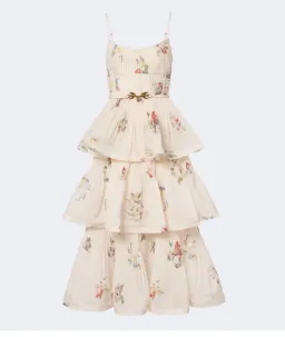 Zimmermann Floral pleated tiered bustier dress size 8 for rent on The Volte - image 2