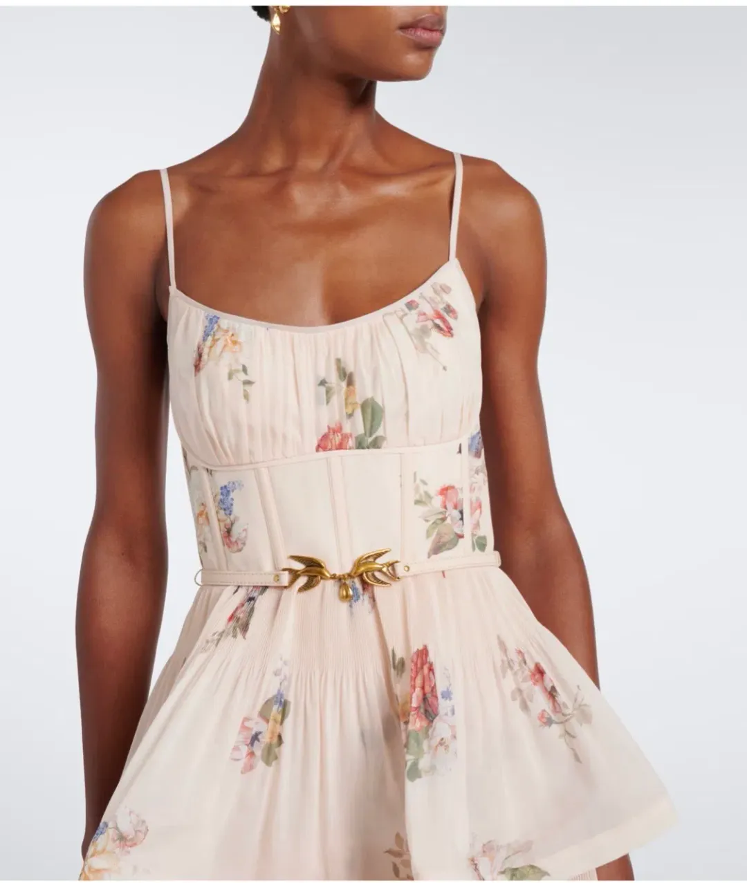 Zimmermann Floral pleated tiered bustier dress size 8 for rent on The Volte - main image