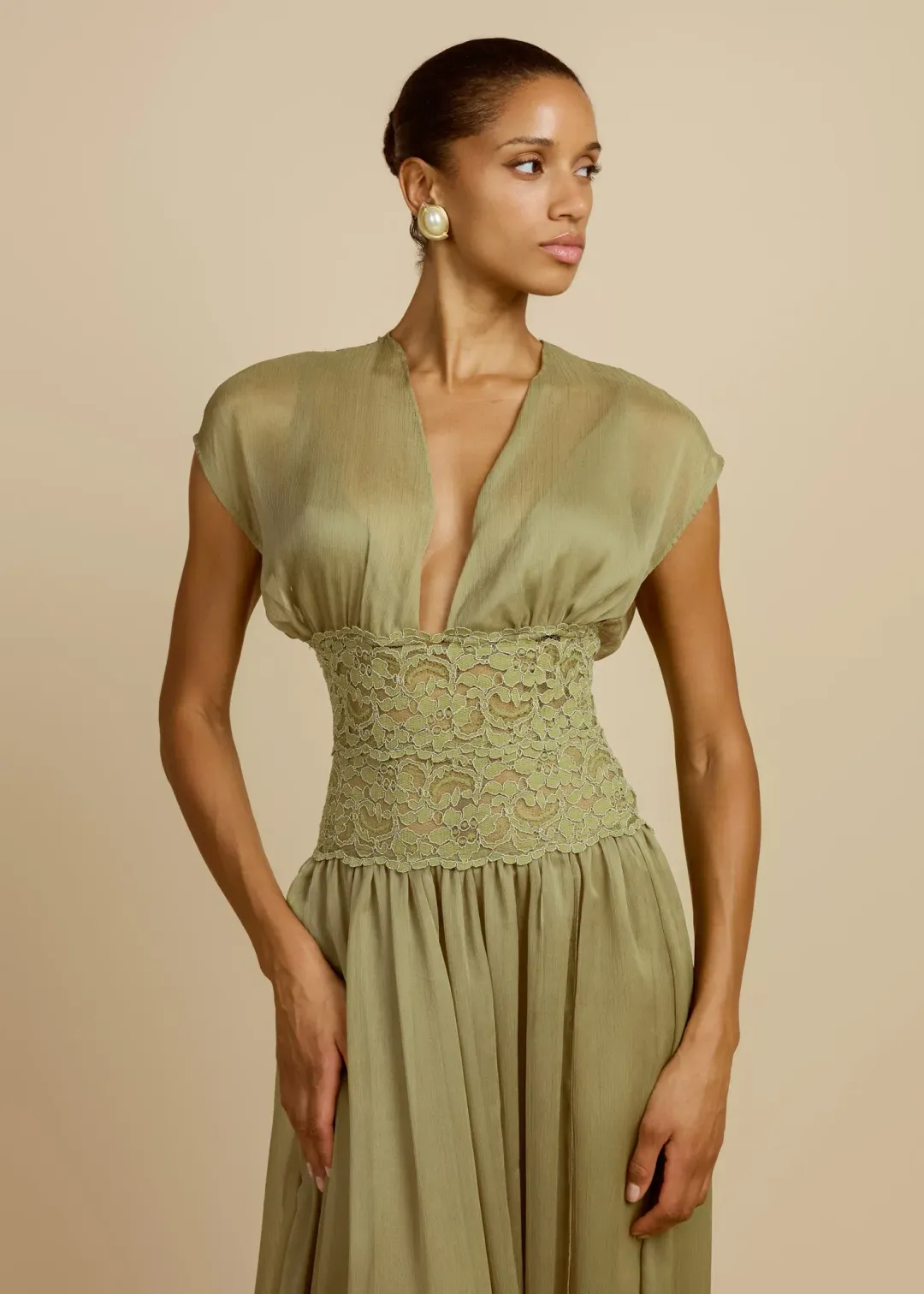Arcina Ori Mary Jane Dress – Pistachio Green – Size AU 8 (S)  for rent on The Volte - main image
