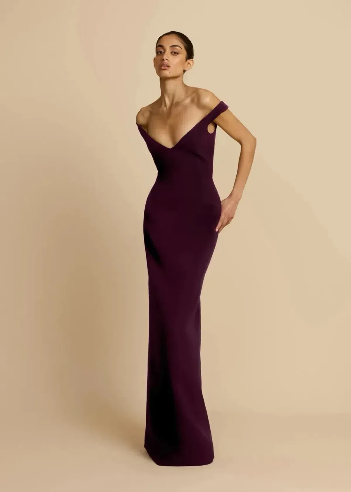 ♥️ Arcina Ori Ellery Dress – Plum – Size AU 8 (S) ♥️ for rent on The Volte - main image