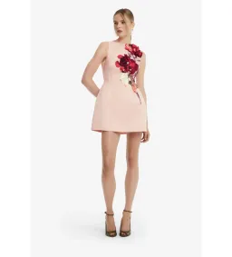 Leo Lin Ali Embroidered Boat Neck Mini Dress in Reverie Print Nectar Size AU12 for rent on The Volte - image 2