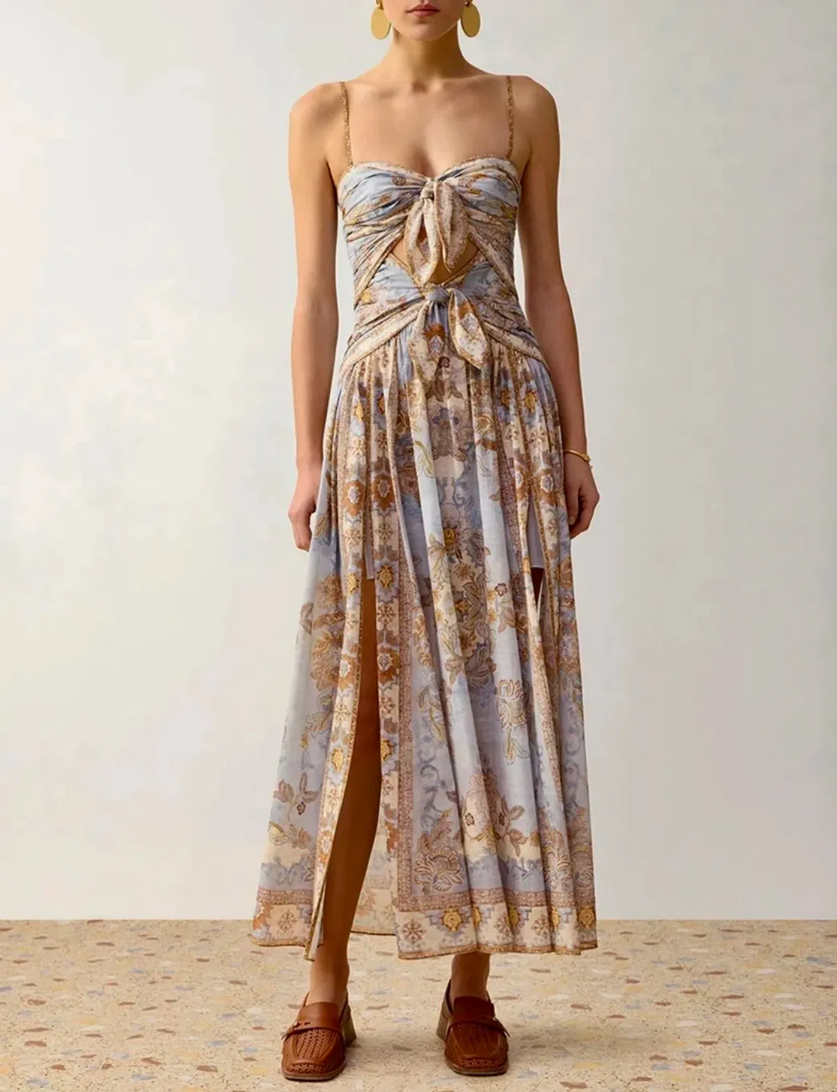 Zimmermann Echo Scarf Midi Dress s0 for rent on The Volte - main image