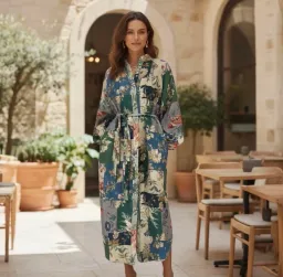 Alemais Loretta Patchwork Midi Shirt Dress Size 12AU Belt Floral Linen for rent on The Volte - image 1