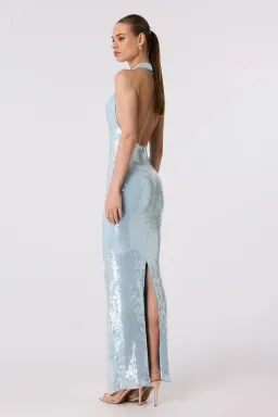 Nookie Siren Maxi Dress in  Baby Blue Size Small for rent on The Volte - image 5