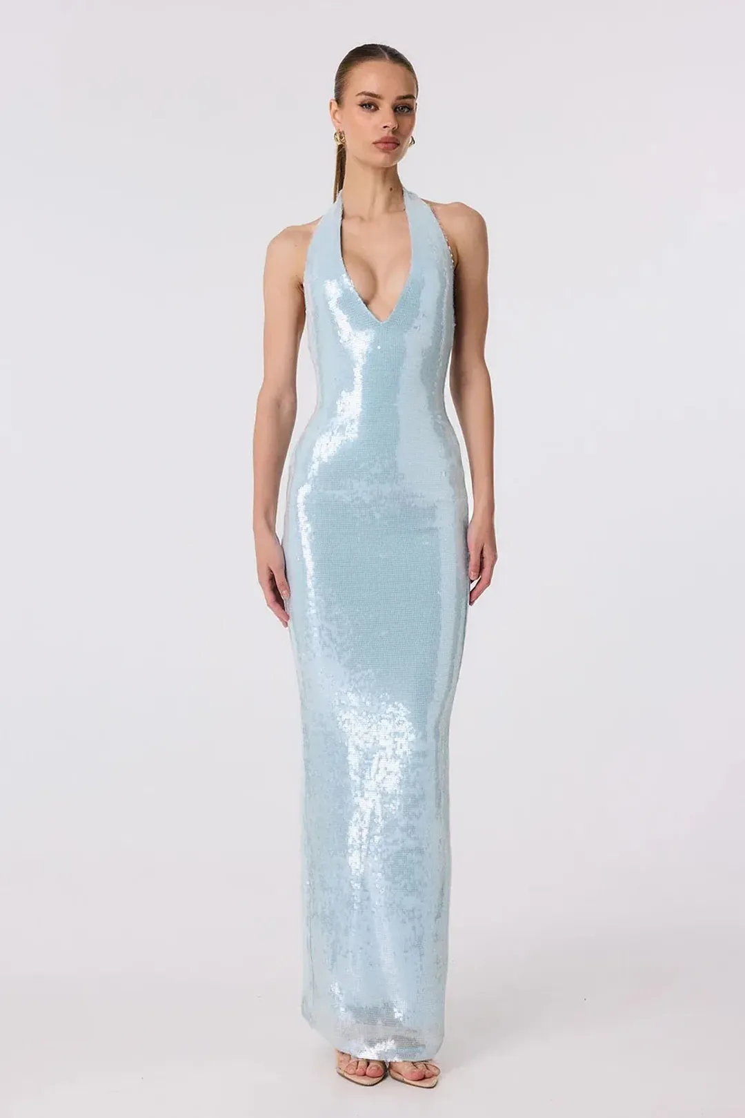 Nookie Siren Maxi Dress in  Baby Blue Size Small for rent on The Volte - main image